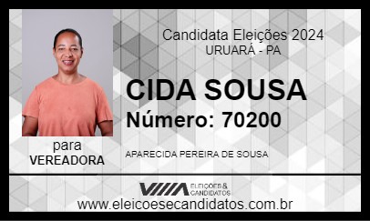 Candidato CIDA SOUSA 2024 - URUARÁ - Eleições