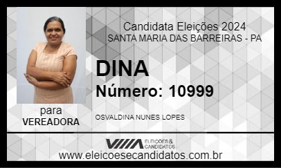 Candidato DINA 2024 - SANTA MARIA DAS BARREIRAS - Eleições