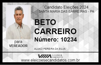 Candidato BETO CARREIRO 2024 - SANTA MARIA DAS BARREIRAS - Eleições