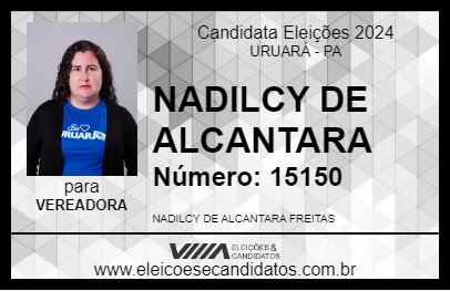 Candidato NADILCY DE ALCANTARA 2024 - URUARÁ - Eleições