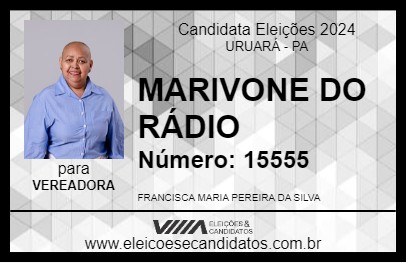 Candidato MARIVONE DO RÁDIO 2024 - URUARÁ - Eleições