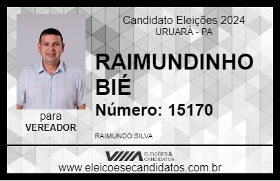 Candidato RAIMUNDINHO BIÉ 2024 - URUARÁ - Eleições