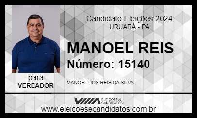 Candidato MANOEL REIS 2024 - URUARÁ - Eleições