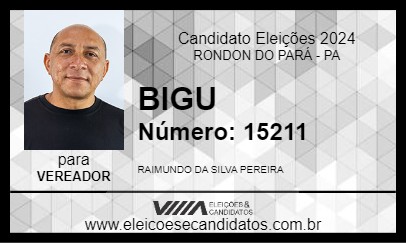 Candidato BIGU 2024 - RONDON DO PARÁ - Eleições