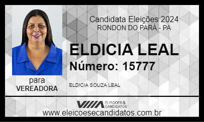 Candidato ELDICIA LEAL 2024 - RONDON DO PARÁ - Eleições