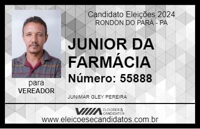 Candidato JUNIOR DA FARMÁCIA 2024 - RONDON DO PARÁ - Eleições