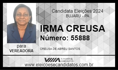 Candidato IRMA CREUSA 2024 - BUJARU - Eleições