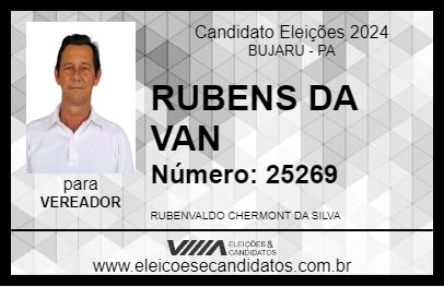 Candidato RUBENS DA VAN 2024 - BUJARU - Eleições