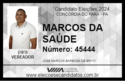 Candidato MARCOS DA SAÚDE 2024 - CONCÓRDIA DO PARÁ - Eleições