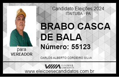 Candidato BRABO CASCA DE BALA 2024 - ITAITUBA - Eleições