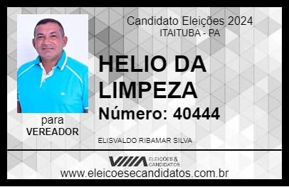 Candidato HELIO DA LIMPEZA 2024 - ITAITUBA - Eleições