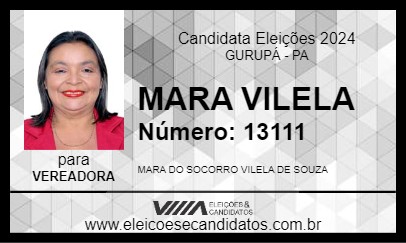 Candidato MARA VILELA 2024 - GURUPÁ - Eleições