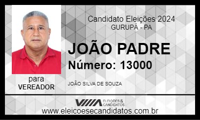 Candidato JOÃO PADRE 2024 - GURUPÁ - Eleições