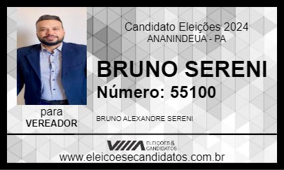 Candidato BRUNO SERENI 2024 - ANANINDEUA - Eleições