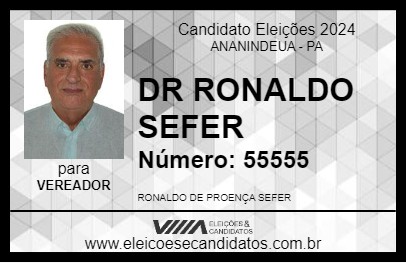 Candidato DR RONALDO SEFER 2024 - ANANINDEUA - Eleições