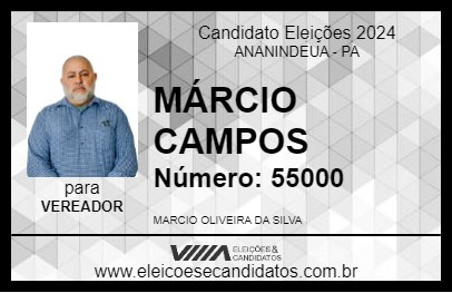 Candidato MÁRCIO CAMPOS 2024 - ANANINDEUA - Eleições