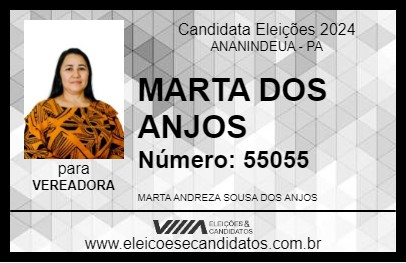 Candidato MARTA DOS ANJOS 2024 - ANANINDEUA - Eleições