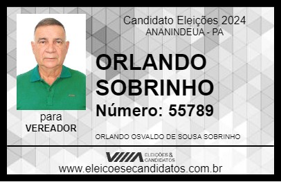 Candidato ORLANDO SOBRINHO 2024 - ANANINDEUA - Eleições