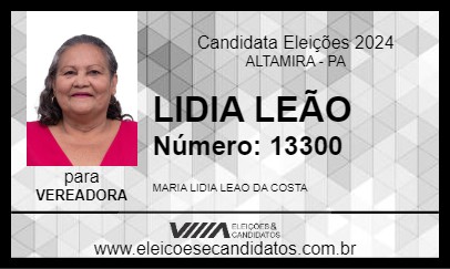 Candidato LIDIA LEÃO 2024 - ALTAMIRA - Eleições