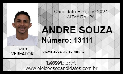 Candidato ANDRE SOUZA 2024 - ALTAMIRA - Eleições