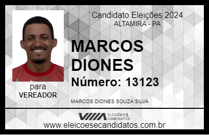 Candidato MARCOS DIONES 2024 - ALTAMIRA - Eleições