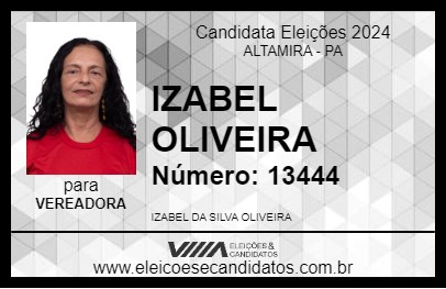 Candidato IZABEL OLIVEIRA 2024 - ALTAMIRA - Eleições