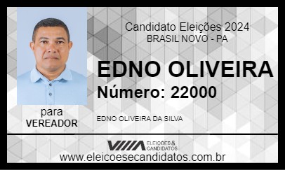 Candidato EDNO OLIVEIRA 2024 - BRASIL NOVO - Eleições