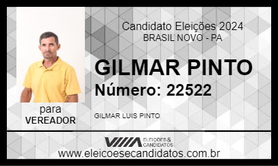 Candidato GILMAR PINTO 2024 - BRASIL NOVO - Eleições