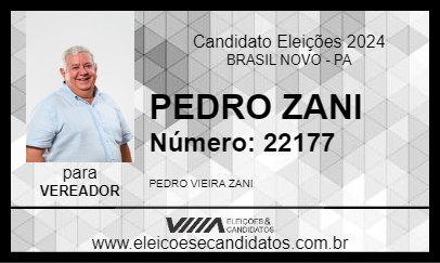 Candidato PEDRO ZANI 2024 - BRASIL NOVO - Eleições