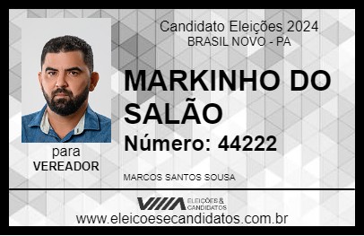 Candidato MARKINHO DO SALÃO 2024 - BRASIL NOVO - Eleições