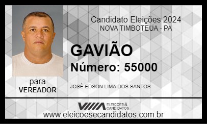 Candidato GAVIÃO 2024 - NOVA TIMBOTEUA - Eleições