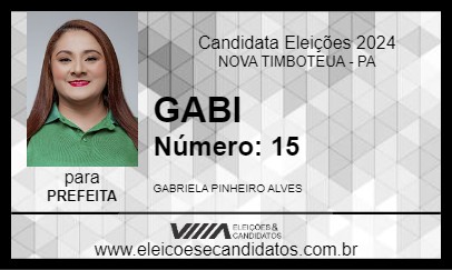 Candidato GABI 2024 - NOVA TIMBOTEUA - Eleições