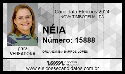 Candidato NÉIA 2024 - NOVA TIMBOTEUA - Eleições