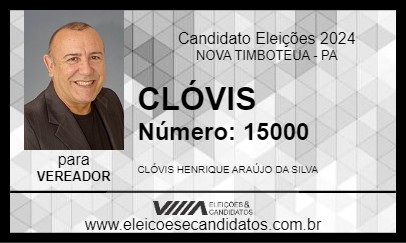 Candidato CLÓVIS 2024 - NOVA TIMBOTEUA - Eleições