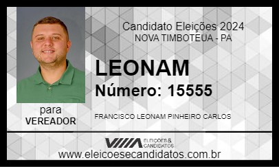 Candidato LEONAM 2024 - NOVA TIMBOTEUA - Eleições