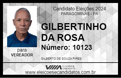 Candidato GILBERTINHO DA ROSA 2024 - PARAGOMINAS - Eleições