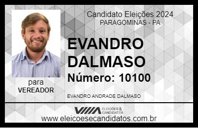 Candidato EVANDRO DALMASO 2024 - PARAGOMINAS - Eleições