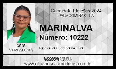 Candidato MARINALVA 2024 - PARAGOMINAS - Eleições