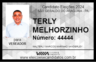 Candidato TERLY MELHORZINHO 2024 - SÃO GERALDO DO ARAGUAIA - Eleições