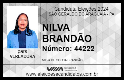 Candidato NILVA BRANDÃO 2024 - SÃO GERALDO DO ARAGUAIA - Eleições