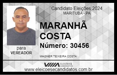 Candidato MARANHÃ COSTA 2024 - MARITUBA - Eleições