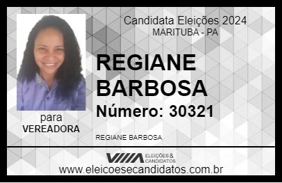 Candidato REGIANE BARBOSA 2024 - MARITUBA - Eleições