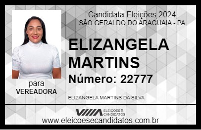 Candidato ELIZANGELA MARTINS 2024 - SÃO GERALDO DO ARAGUAIA - Eleições