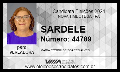 Candidato SARDELE 2024 - NOVA TIMBOTEUA - Eleições