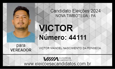 Candidato VICTOR 2024 - NOVA TIMBOTEUA - Eleições