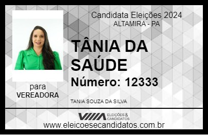 Candidato TÂNIA DA SAÚDE 2024 - ALTAMIRA - Eleições