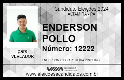 Candidato ENDERSON POLLO 2024 - ALTAMIRA - Eleições