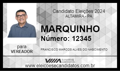 Candidato MARQUINHO 2024 - ALTAMIRA - Eleições