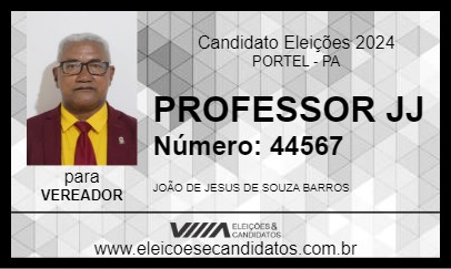 Candidato PROFESSOR JJ 2024 - PORTEL - Eleições