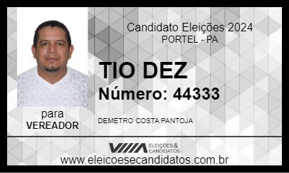 Candidato TIO DEZ 2024 - PORTEL - Eleições